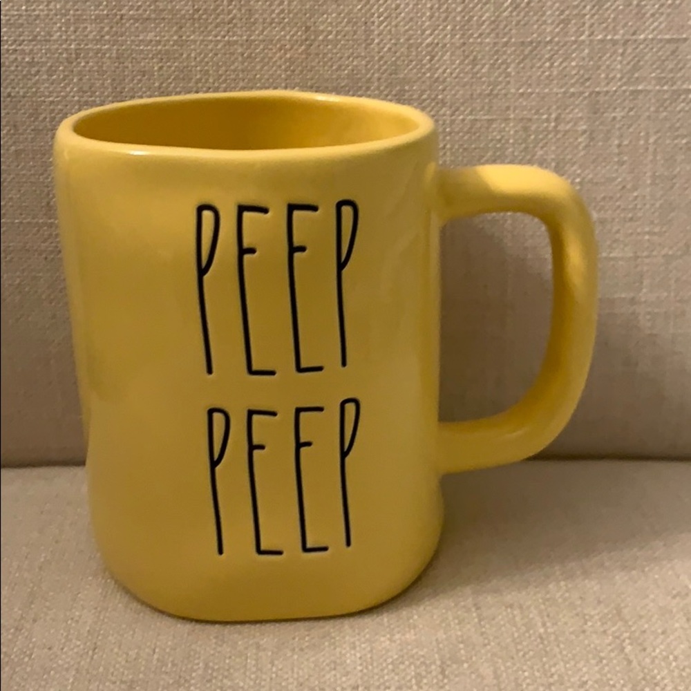 Rae Dunn yellow PEEP PEEP mug